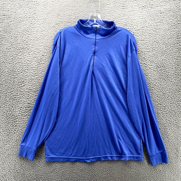 Vintage Patagonia Sweater Adult XL Blue Capilene 1/4 Zip Made in USA Casual Mens - Picture 2 of 9